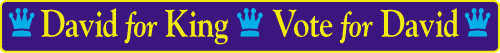 David for King | Vote for David